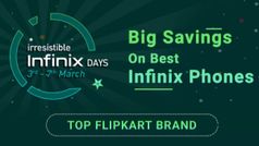 Flipkart Irresistible Infinix డేస్ సేల్‌ లో స్మార్ట్ ఫోన్లపై భారీ ఆఫర్లు !లిస్ట్ చూడండి.