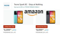 అమెజాన్‌లో టెక్నో బ్రాండ్ బడ్జెట్ స్మార్ట్‌ఫోన్ల కొనుగోలుపై భారీ ఆఫర్లు....