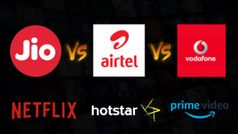 റിലയന്‍സ് ജിയോ Vs എയര്‍ടെല്‍ Vs വൊഡാഫോണ്‍: നെറ്റ്ഫ്‌ളിക്‌സ്, ഹോട്ട്‌സ്റ്റാര്‍ മുതലായവയ്ക്ക് വേണ്ടിയുള്ള മികച്ച പ്രീപെയ്ഡ് പ്ലാന്‍