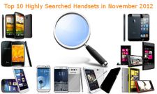 Top 10 Highly Searched Handsets in November 2012