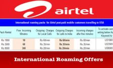 Bharti Airtel Intros 3 International Roaming Packs got Post-Paid Consumers