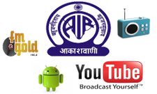 All India Radio Outs Android App, Youtube Channel, AIR Urdu and FM Gold Services