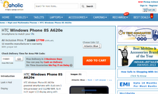 HTC 8S Online Price Drops to Rs 17799 Following Nokia Lumia 620 Release in India