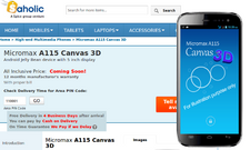 Micromax A115 Canvas 3D Gets Listed on Saholic, Full Specs Sheet Leaked