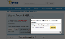 Micromax Canvas 4 A117 Gets Listed on Saholic: Coming on June 30