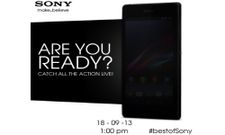 Sony Xperia Z1 India Launch: Watch Live Webcast Here
