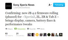 Sony Confirms New Android 4.2 Firmware Update for Xperia Z, ZL, ZR and Tab Z