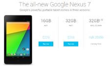 Nexus 7 32GB 3G LTE Tablet Gets Listed at Rs 25,999 On Google Micro-Site