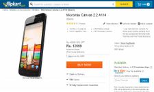 Micromax Canvas 2.2 A114: 5 Inch qHD Quad Core Smartphone Spotted Online for Rs 12,999