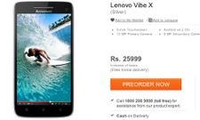 Lenovo Vibe X Up for Pre-Orders at Rs 25,999
