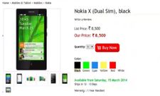 Nokia X: Dual-SIM Android Smartphone Now Listed Online in India At Rs 8,500