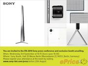 Sony’s IFA 2014 Press Invite Leaks Online: New Smartphones, Camera Lenses and More