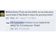 ZTE To Launch Nubia Z7 Max With Snapdragon 801 SoC in India Soon [Confirmed]