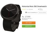 Motorola Moto 360 Smartwatch Now Available on Flipkart At Rs 17,999