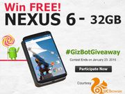 GizBot Giveaway: Win A Google Nexus 6 For Free! Courtesy UC Browser
