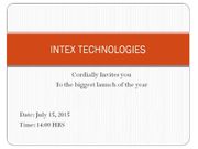 MWC Shanghai: Intex sends out invite for a 'Big Launch' on July 15