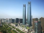 China twin tower boasts of world's largest LED wall