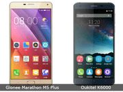 8 Key Differences between Gionee Marathon M5 Plus and Oukitel K6000 Smartphones!