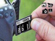 Lexar's new 256GB MicroSD card, supports 4K video recording and comes with “Works with GoPro” label
