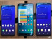 Samsung Galaxy S8, S8 Plus shown along with Note 7, S7 edge