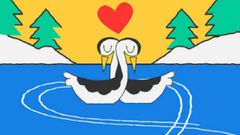 Google Doodle celebrates Valentine's Day with love birds skating on ice