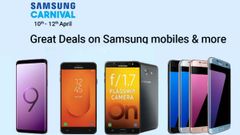 Samsung Carnival Sale on Flipkart: Offers on Galaxy S9 Plus, J7 Prime 2, on5, on MAX and more