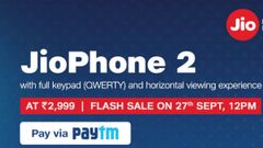 JioPhone 2 flash sale on 27th of September: Offers, features, and specifications