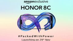 Honor 8C India launch pegged for November 29, will be exclusive to Amazon