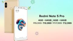 Xiaomi Redmi Note 5 Pro is available starting from Rs. 9,990