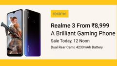 Realme 3 latest flash sale: Now available for Rs 8,999