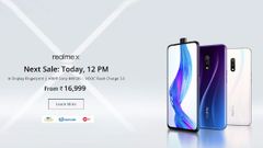 Realme X Sale in India Today at 12pm via Flipkart – Price, Offer And Specifications