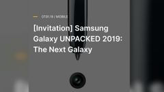 Samsung Galaxy Note10 Teaser Suggests August 8 Launch - All You Need To Know