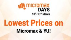 Flipkart Micromax Days Sale Offers On Yu Ace, Dual 4, Bharat 5 Pro And More