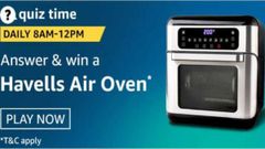 Amazon Quiz Answers For January 7: You Can Win Havells Air Oven