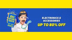 Flipkart Big Saving Days Electronics Sale: Up To 80% Off On Laptops, Camera, Smart Watches, And More