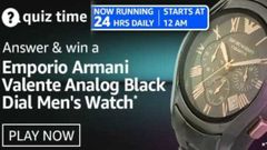 Amazon Quiz Contest Answers For April 16, 2021: Win Emporio Armani Men's Watch