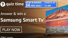 Amazon Quiz Contest Answers For April 2, 2021: Win Samsung Smart TV