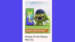 Amazon Samsung Galaxy M42 5G Quiz Answers: Win Galaxy M42 5G Smartphone For Free
