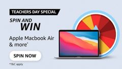 Amazon Teachers Day Spin and Win Quiz: Win Apple MacBook Air