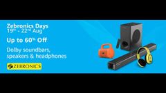 Amazon Zebronics Days Sale: Up To 60% Off On Soundbars, Speakers, Headphones, And More