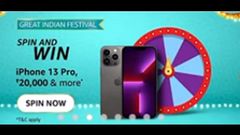 Amazon Great Indian Festival Spin & Win Quiz: Win iPhone 13 Pro, Galaxy Tab & Much More
