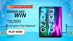 Amazon Realme Narzo 50 Series Quiz Answers: Win Rs. 10,000 Amazon Pay Balance