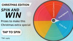 Win Attractive Prizes Via Amazon Christmas Edition Spin And Win Quiz