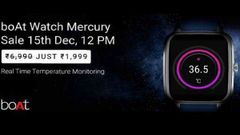 Boat Watch Mercury With Real-Time Temperature Monitor, SpO2 Sensor Announced At Just Rs. 1,999