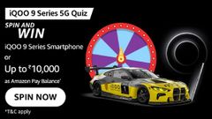 Amazon iQOO 9 Series 5G Spin And Win Quiz Answers: Win Up To Rs. 10,000