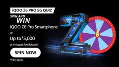 Amazon iQOO Z6 Pro 5G Spin And Win Quiz Answers: Win Free Smartphone And Up To Rs. 5,000