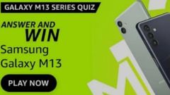Amazon Samsung Galaxy M13 Series Quiz Answers: Win Free Smartphone