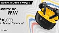 Amazon Realme TechLife T100 Quiz Answers: Win Rs. 10,000