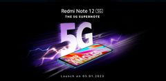 Xiaomi to unveil the 'SuperNote' Redmi Note 12 5G series in India on January 5