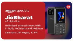 The ₹999 Jio Bharat 4G Phone Will Be Available on Amazon starting August 28